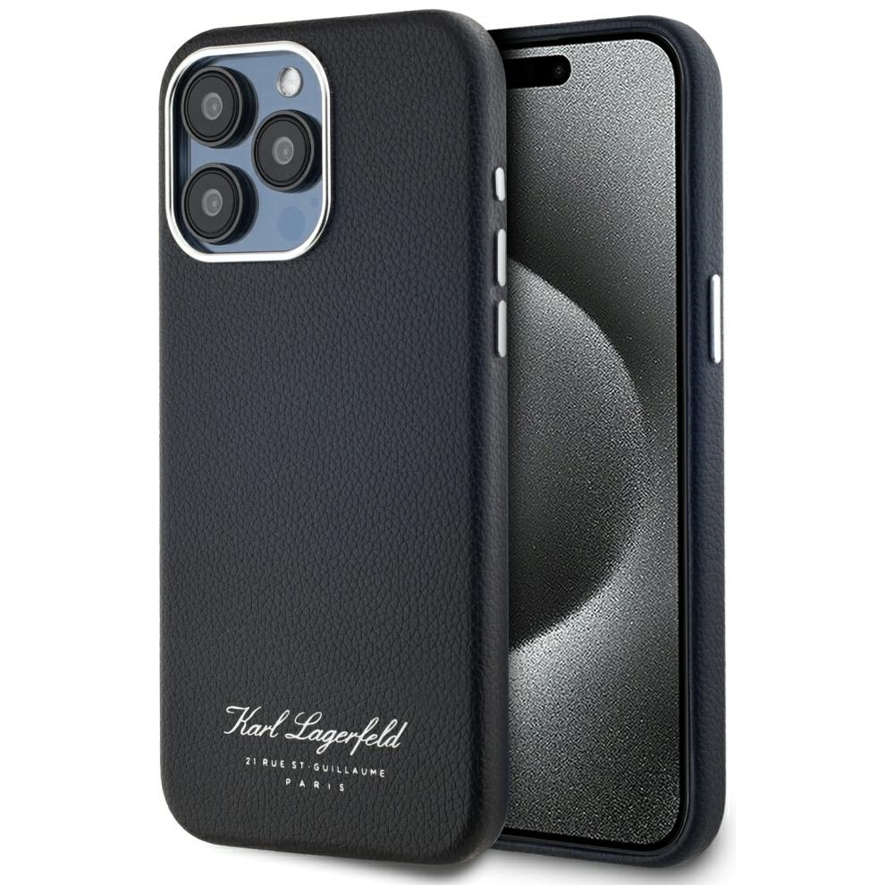 Karl Lagerfeld hotel RSG iPhone 15 Pro viedtālruņa apvalks - melns