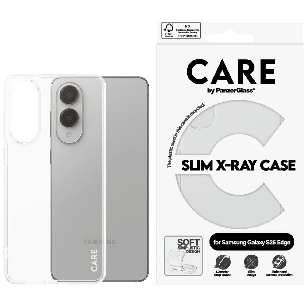 CARE by PanzerGlass Fashion X-Ray viedtālruņa apvalks Samsung Galaxy S25 Edge – caurspīdīgs