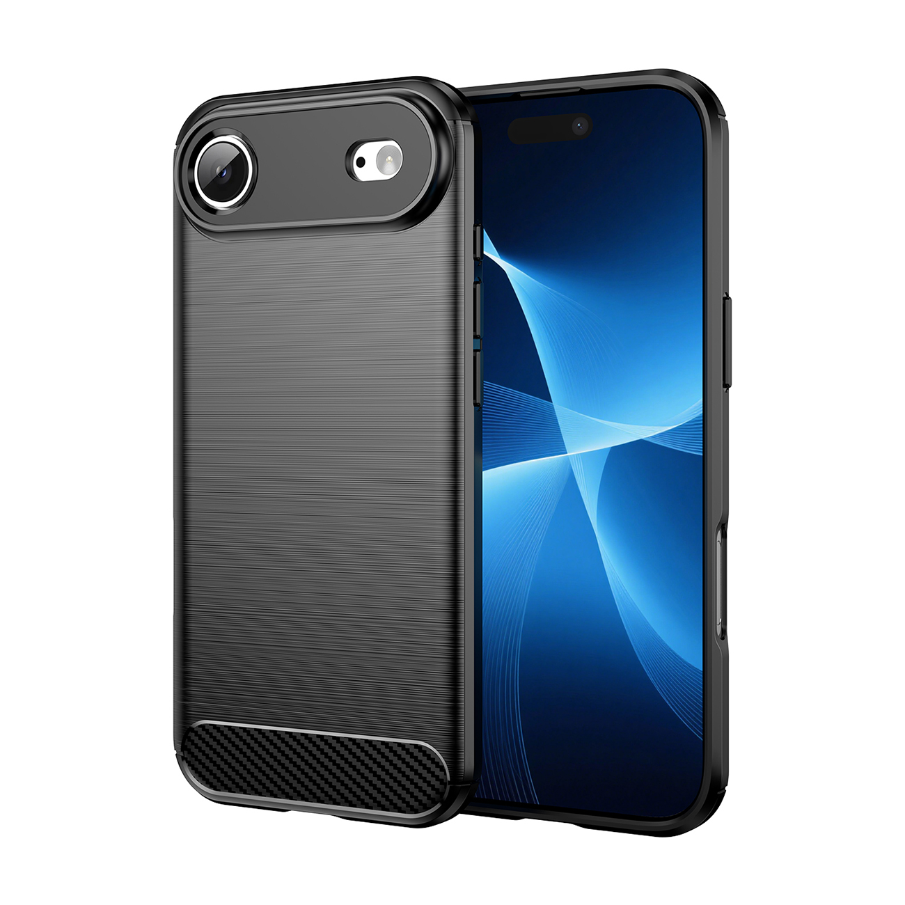 Carbon viedtālruņa apvalks iPhone 17 Air - melns