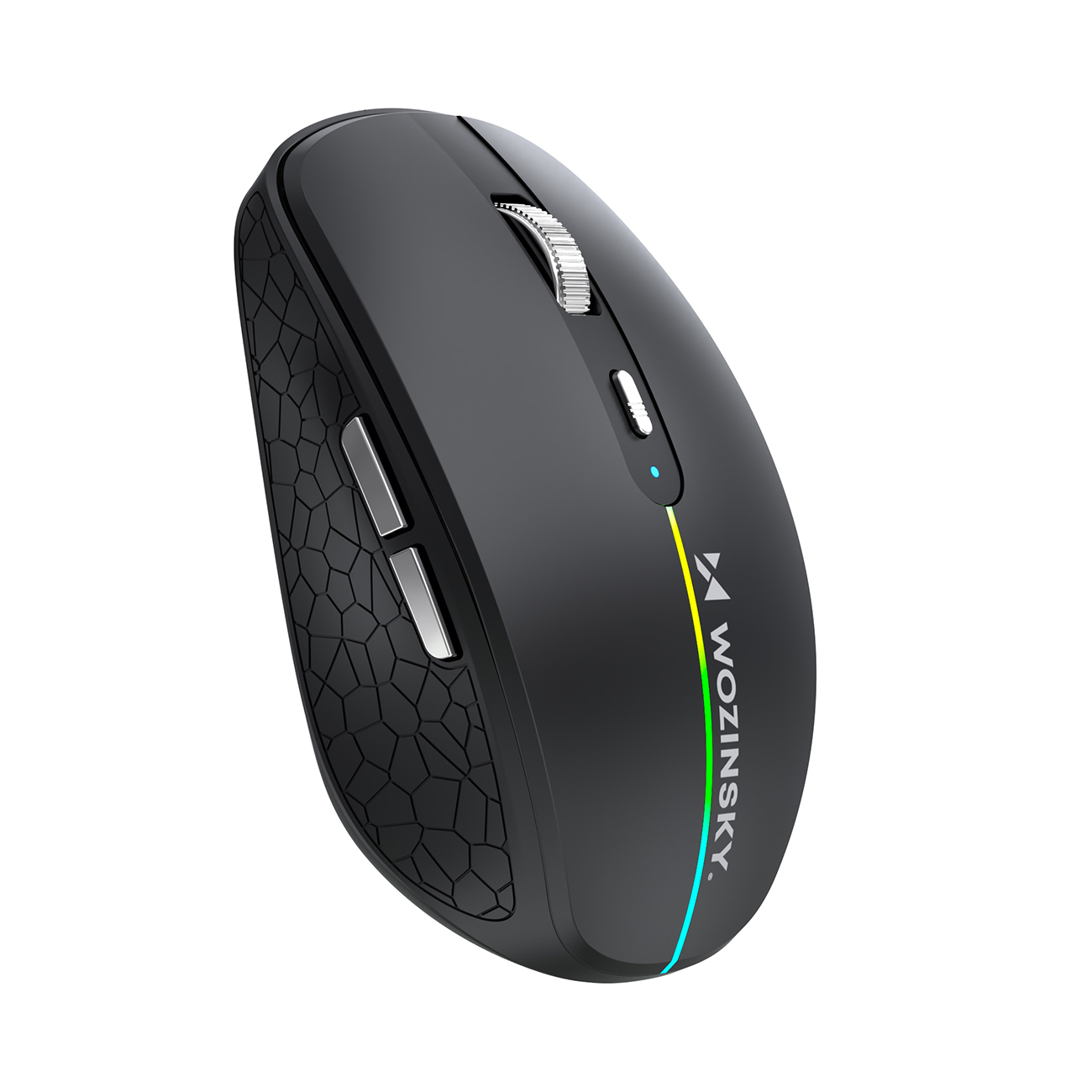 Wozinsky WMGK-1132 bezvadu pele ar RGB apgaismojumu - melna