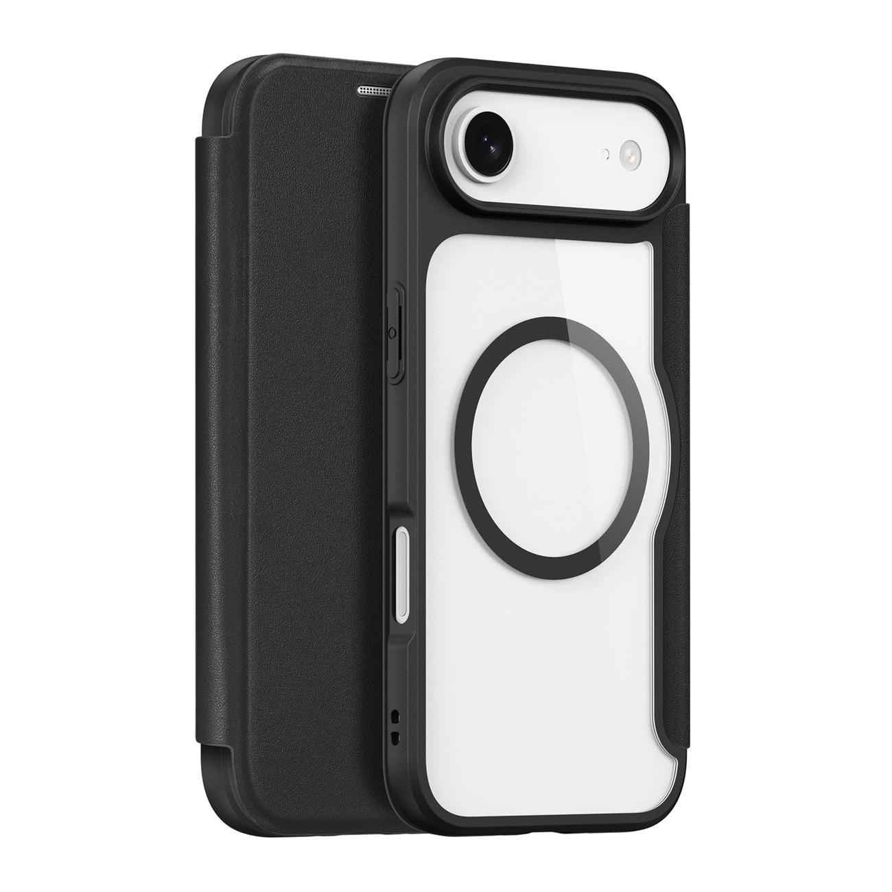 Dux Ducis Skin X Pro viedtālruņa apvalks iPhone 17 Air ar maku, saderīgs ar MagSafe – melns