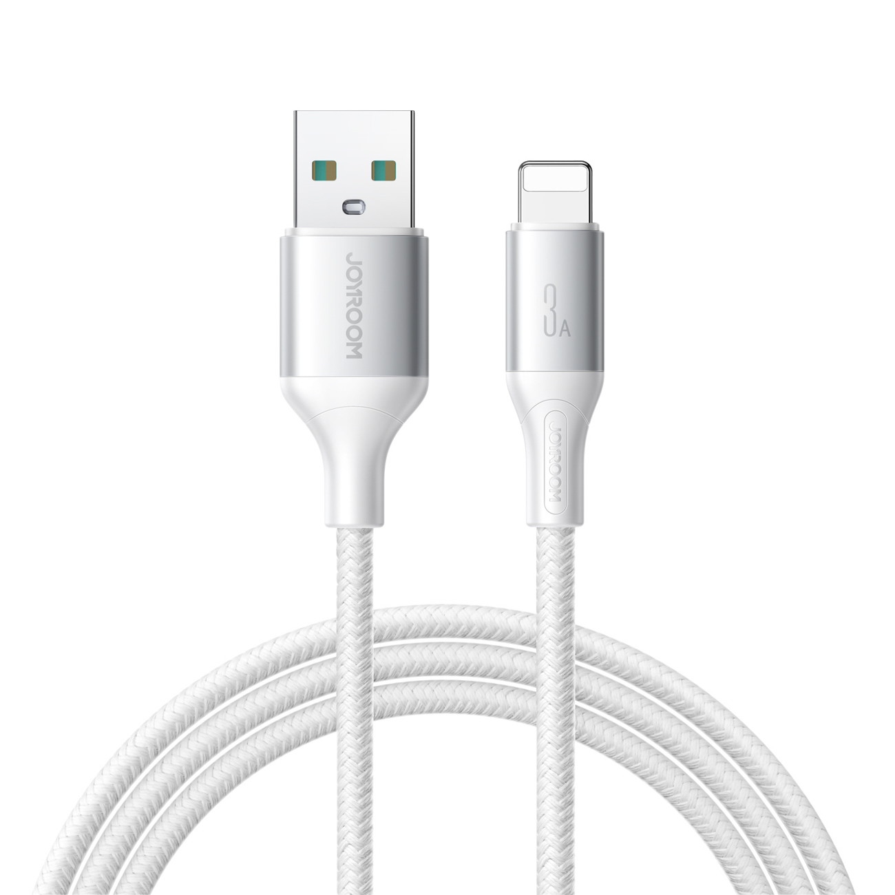Joyroom S-A28 Flash Series 3A USB-A - Lightning kabelis 1 m - balts