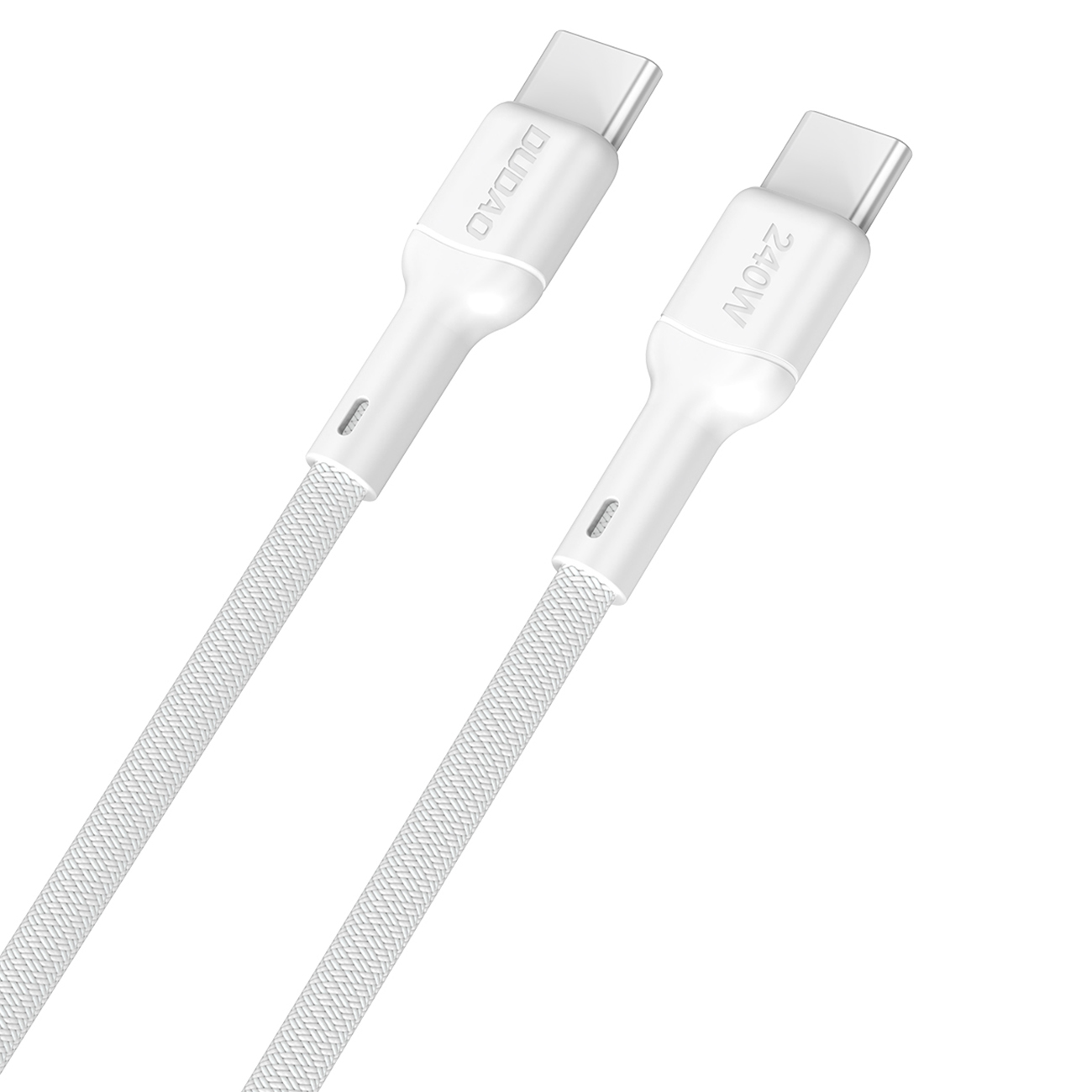 Dudao L9C Max 240W PD USB-C - USB-C kabelis 1.2m - balts