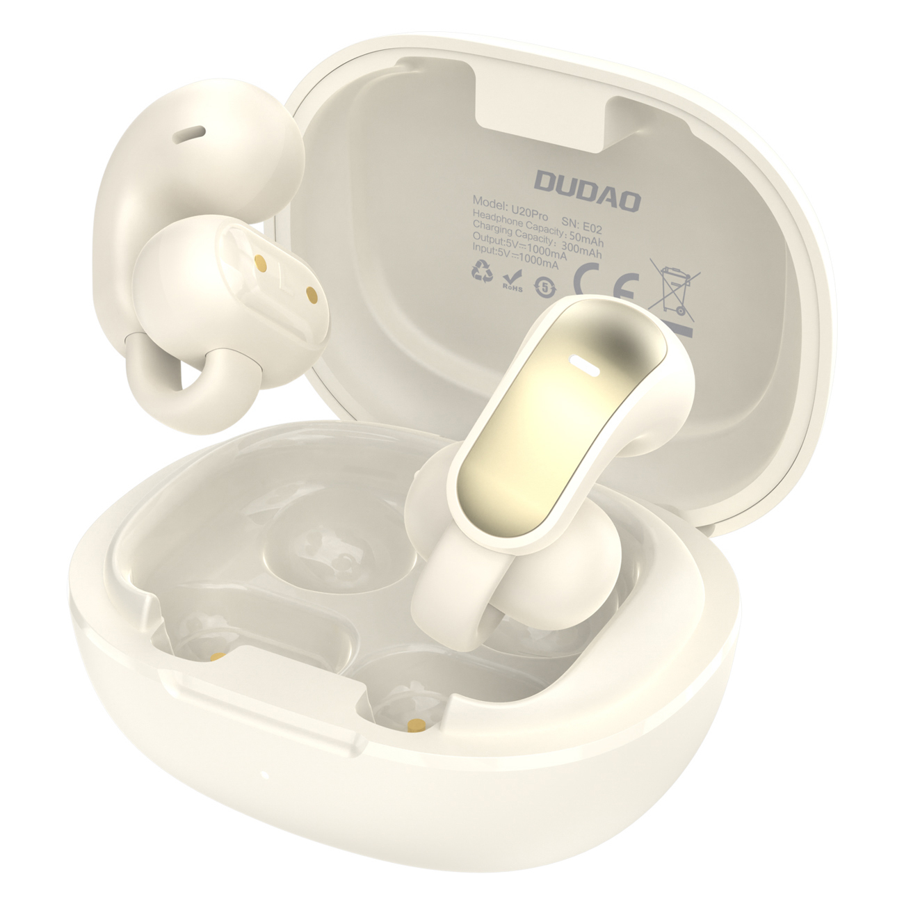 Dudao U20 Pro TWS Bluetooth bezvadu austiņas - baltas