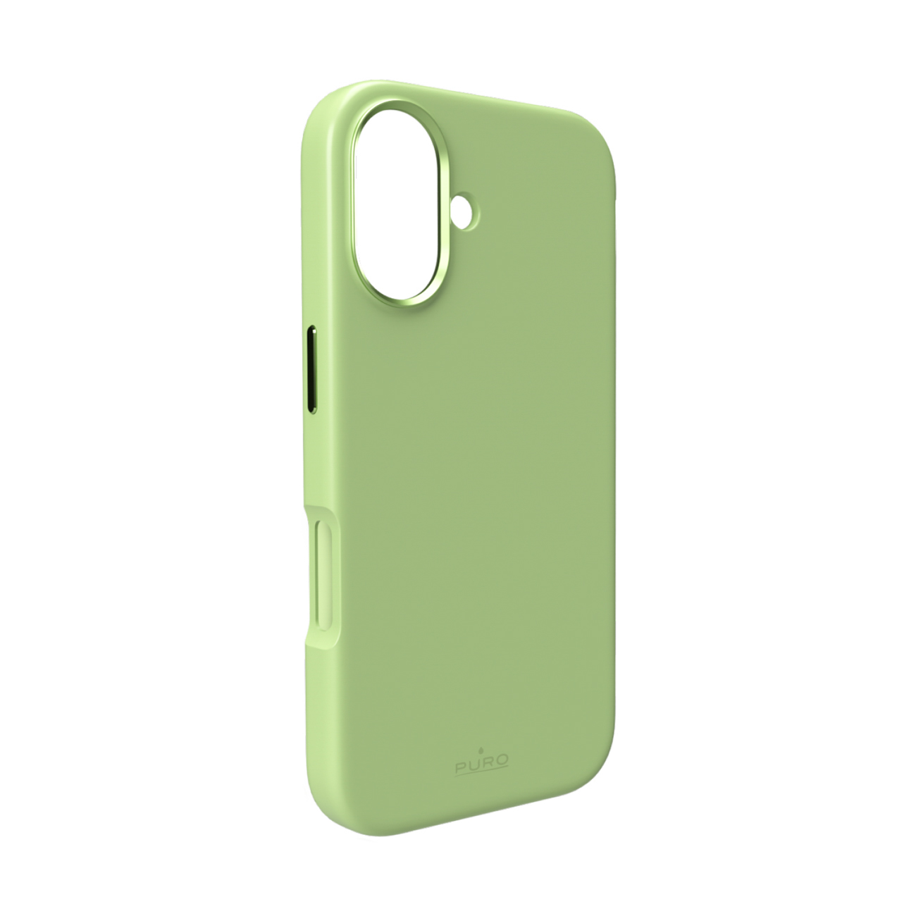 Чехол Puro Icon Mag Pro Liquid Silicone для iPhone 17, совместимый с MagSafe, с защитой камеры и алюминиевыми кнопками - зелёный