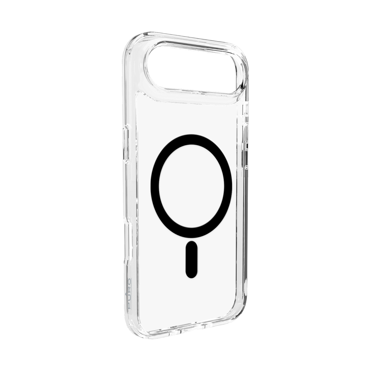Puro Lite Mag TPU+PC magnētiskais viedtālruņa apvalks iPhone 17 Air - caurspīdīgs ar melnu gredzenu