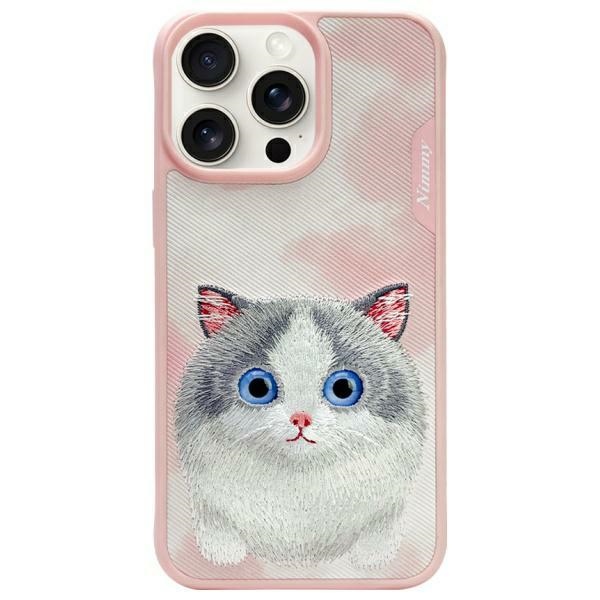 Nimmy Big Eyed Pet 2.0 kaķa apvalks iPhone 15 Pro Max - rozā