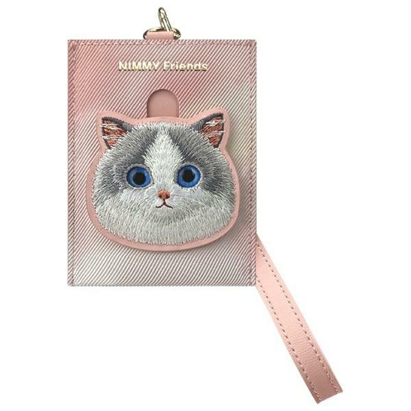 Nimmy Big Eyed Pet 2.0 Kaķa Maks kartes turētājs - rozā