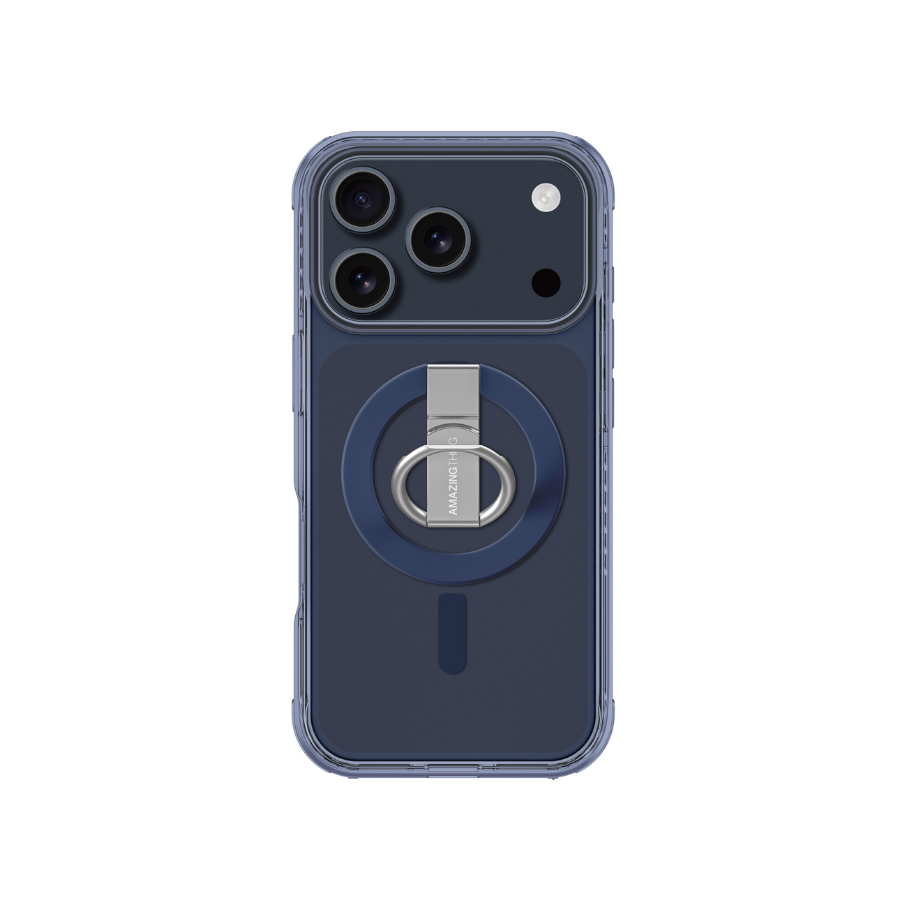 AmazingThing Titan Pro Grip Ring Set Case for iPhone 17 Pro Max Compatible with MagSafe - Blue