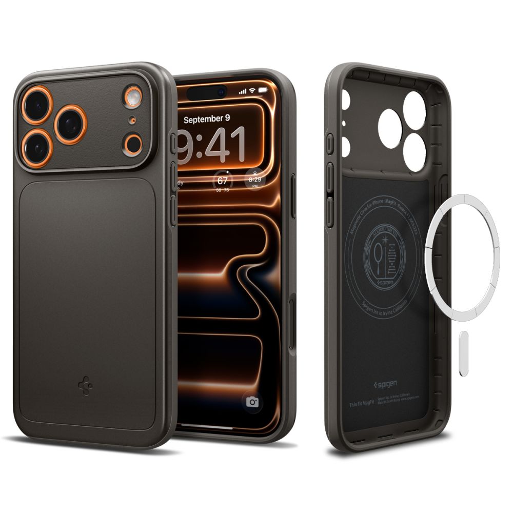 Spigen Thin Fit Magnētiskais viedtālruņa apvalks iPhone 17 Pro Max - pelēks