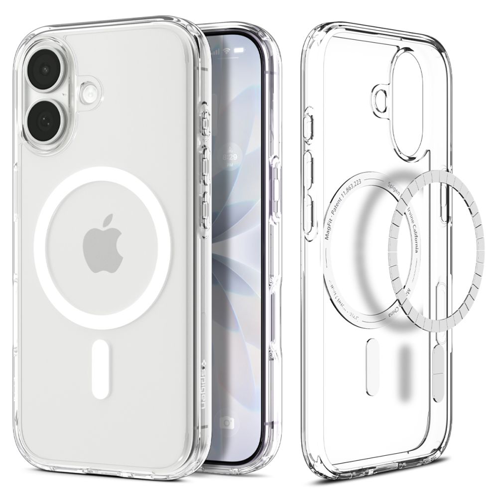 Spigen Ultra Hybrid Magnētiskais viedtālruņa apvalks iPhone 17 - Caurspīdīgs un balts