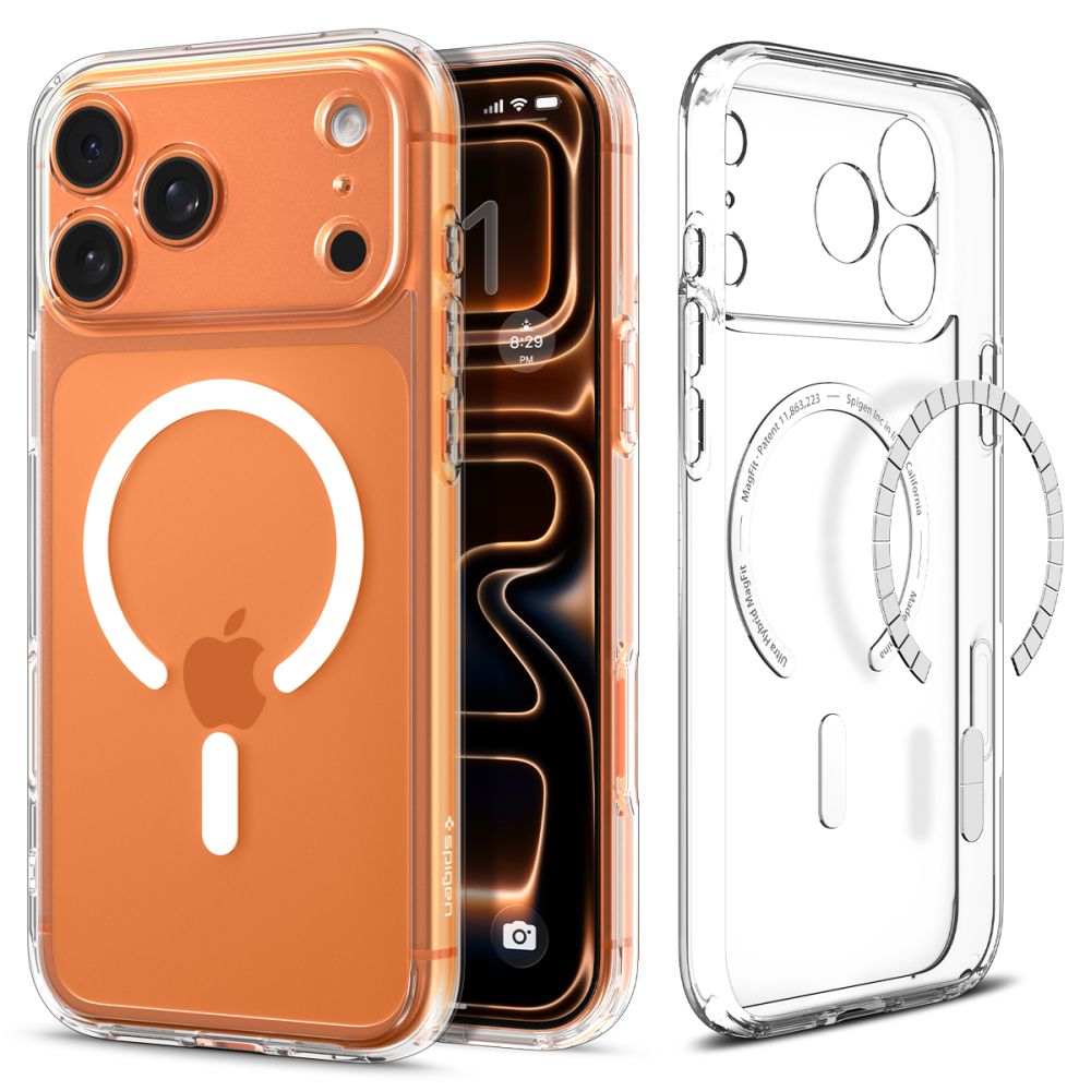 Spigen Ultra Hybrid Magnētiskais viedtālruņa apvalks iPhone 17 Pro - caurspīdīgs un balts