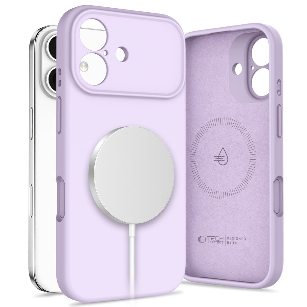 Tech-Protect Silicone magnētiskais viedtālruņa apvalks iPhone 17 - violets