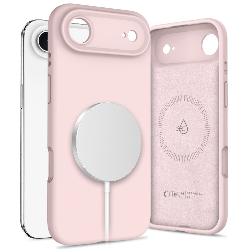 Tech-Protect Silikona Magnētiskais viedtālruņa apvalks iPhone 17 Air - rozā