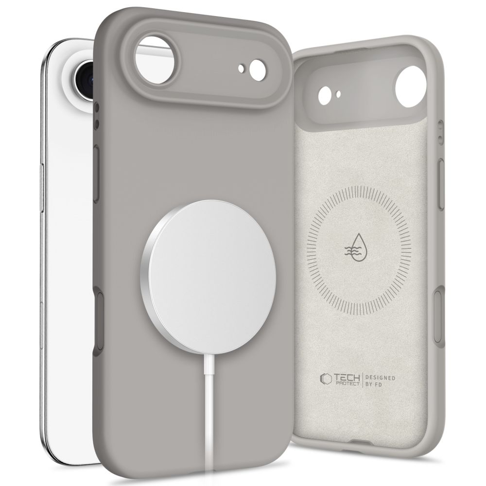 Tech-Protect Silikona Magnētiskais viedtālruņa apvalks iPhone 17 Air - pelēka