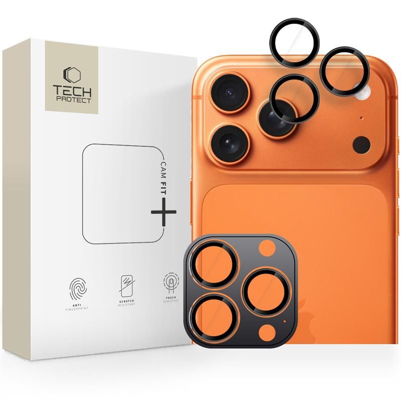 Tech-Protect Camring Fit+ kameras vāciņš iPhone 14 Pro / Max / 15 Pro / Max / 16 Pro / Max / 17 Pro / Max - melns