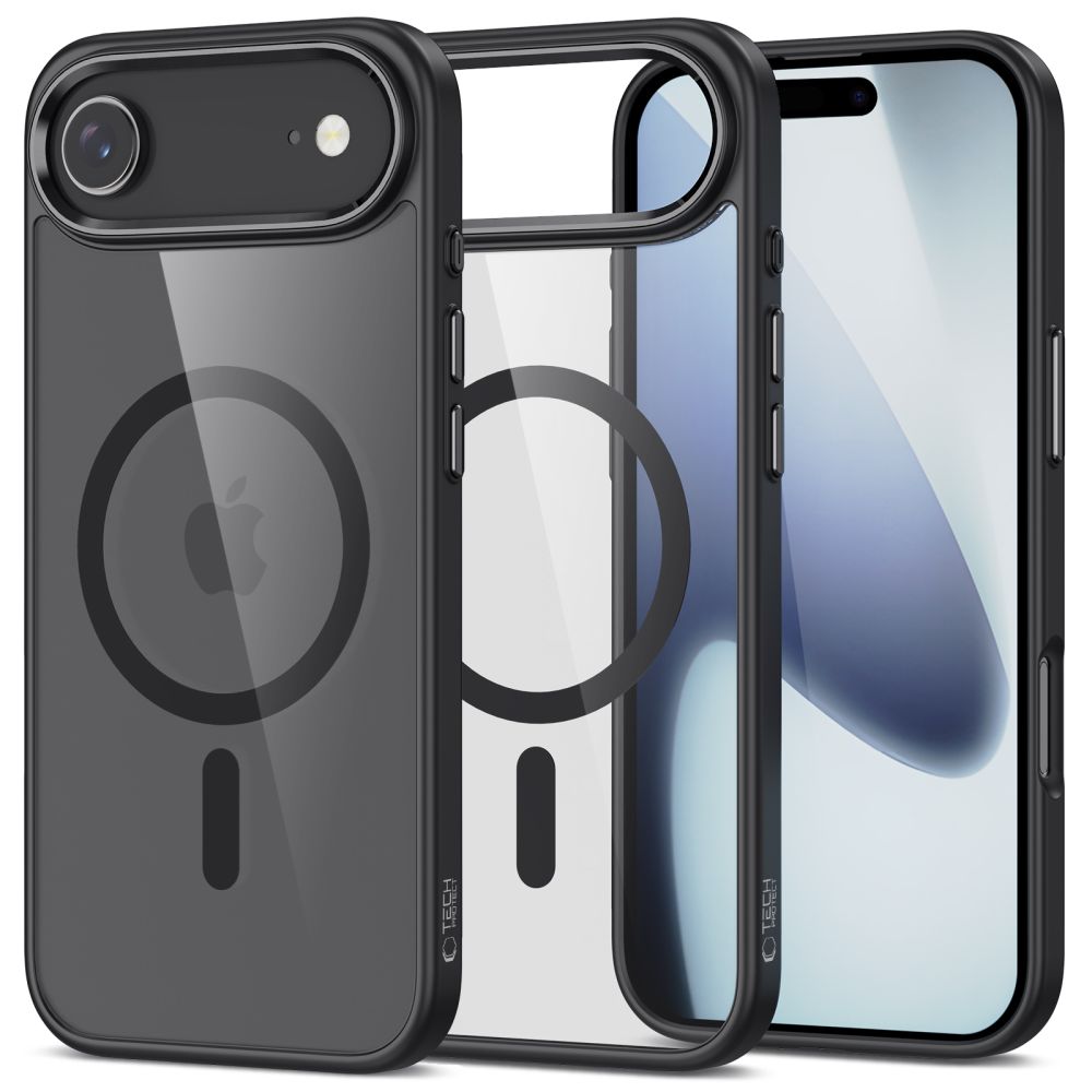 Tech-Protect MagFlex Magnētiskais viedtālruņa apvalks iPhone 17 Air - Caurspīdīgs melns