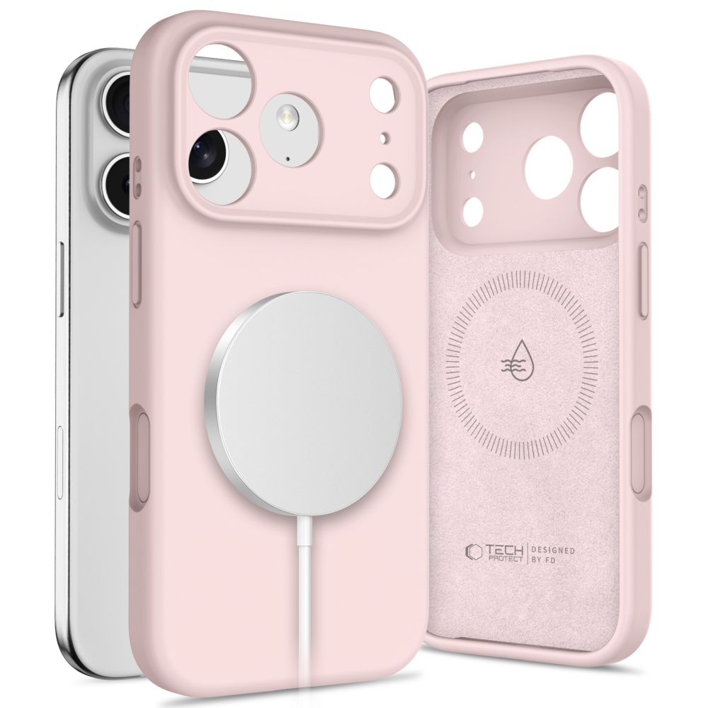 Tech-Protect Silikona Magnētiskais viedtālruņa apvalks iPhone 17 Pro Max - Rozā
