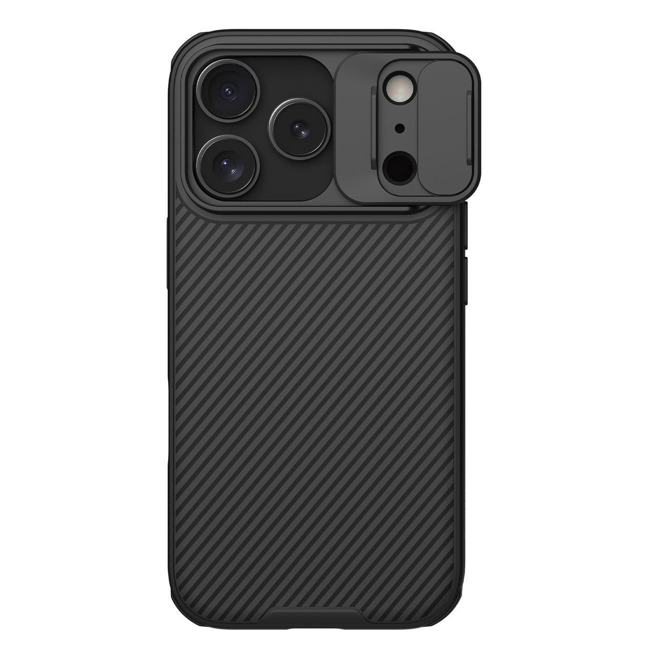 Nillkin CamShield Pro Magnētiskais viedtālruņa apvalks saderīgs ar MagSafe iPhone 17 Pro - melns