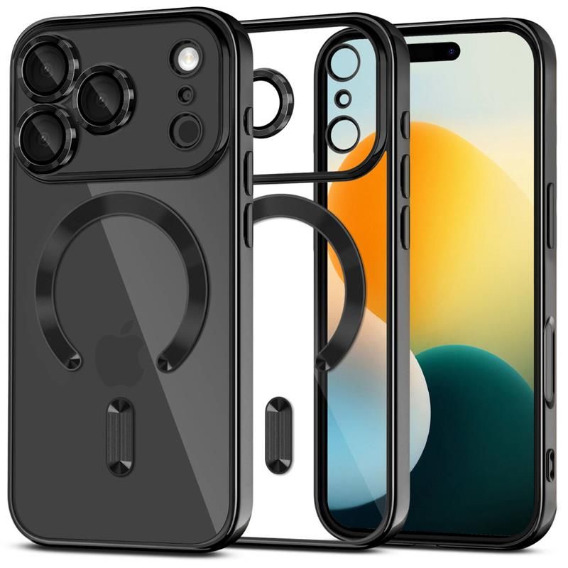 Tech-Protect MagFlex MagSafe Чехол для iPhone 17 Pro Max - прозрачный чёрный