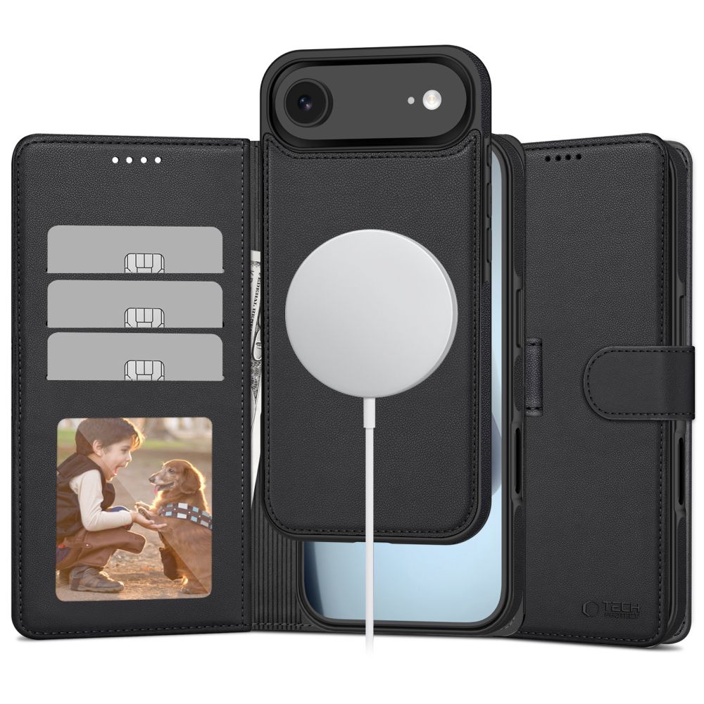 Tech-Protect maku magnētiskais viedtālruņa apvalks iPhone 17 Air - matēta melna