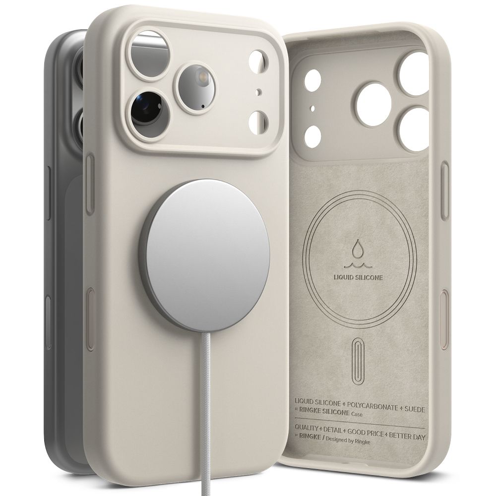 Ringke silikona magnētiskais MagSafe apvalks viedtālrunim iPhone 17 Pro - beigs