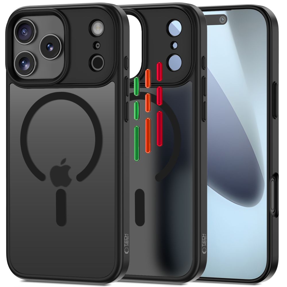 Tech-Protect MagMat XT 4-komplekts Magnētiskais viedtālruņa apvalks iPhone 17 Pro Max - Matēts melns