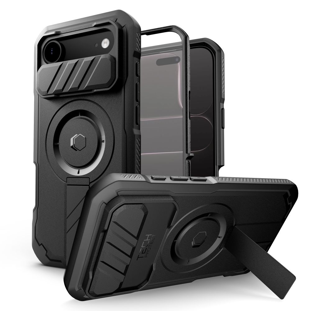 Tech-Protect Kevlar magnētiskais MagSafe apvalks viedtālrunim iPhone 17 Air - melns