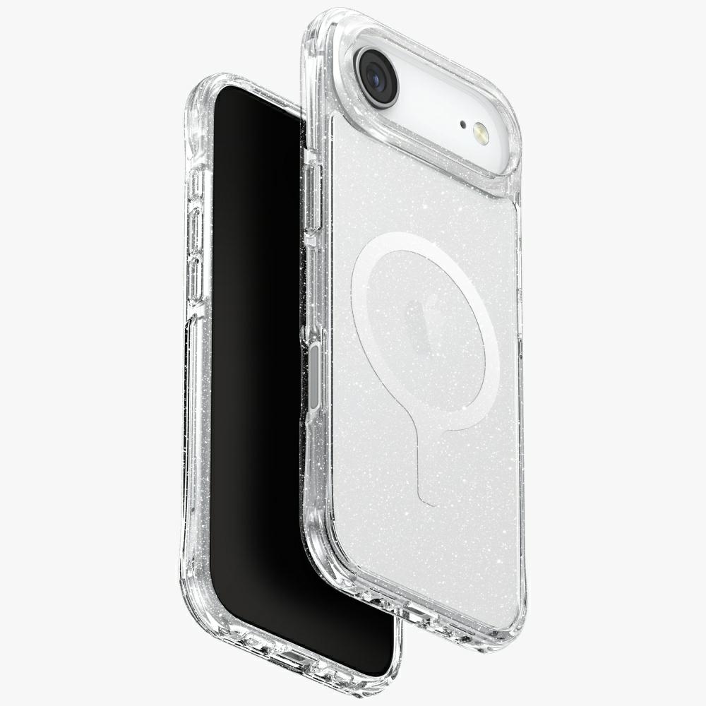 Uniq LifePro Xtreme Magnētiskais uzlādes viedtālruņa apvalks iPhone 17 Air - Caurspīdīgs ar spīdumiem