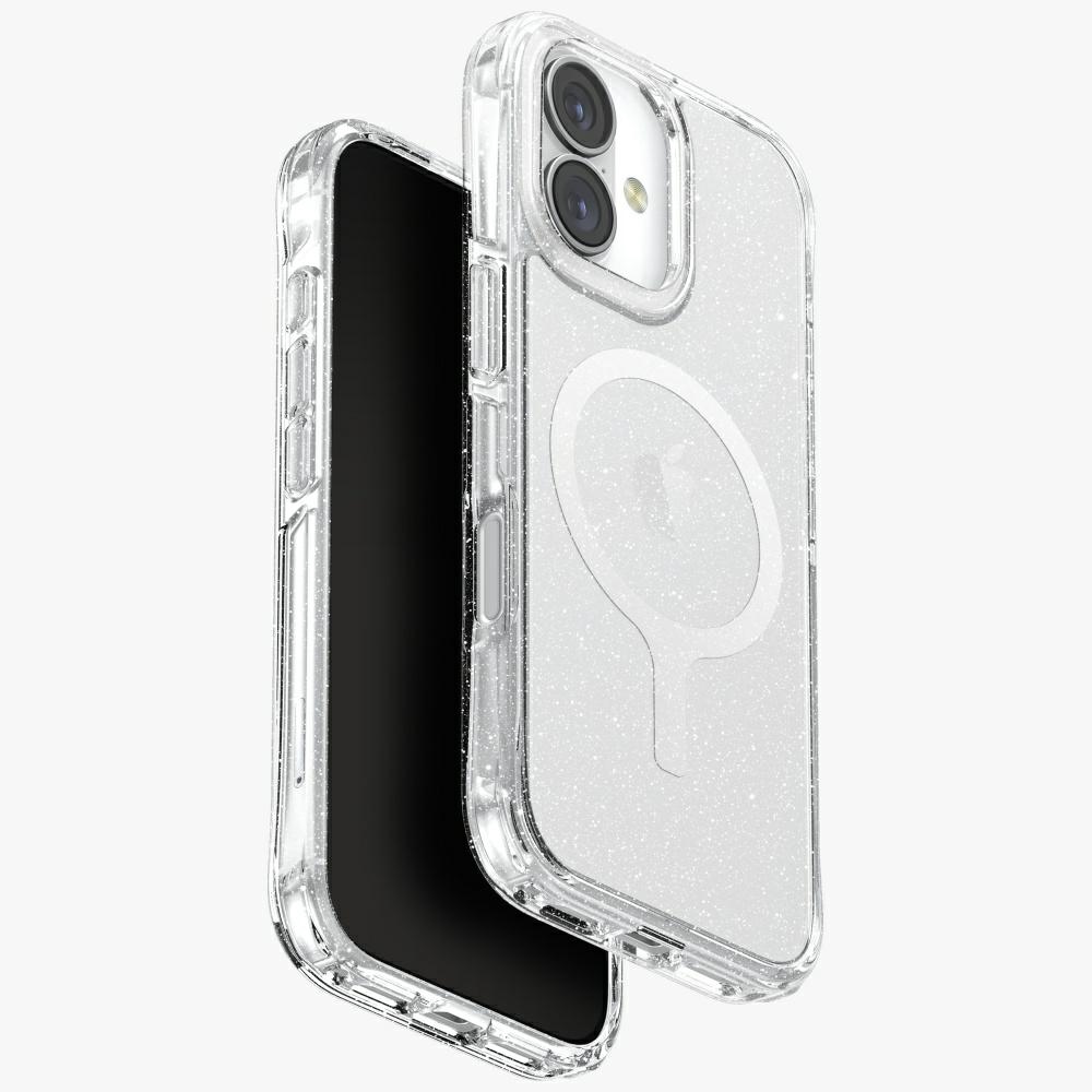 Uniq LifePro Xtreme Magnētiskais uzlādes viedtālruņa apvalks iPhone 17 - Caurspīdīgs ar spīdumiem