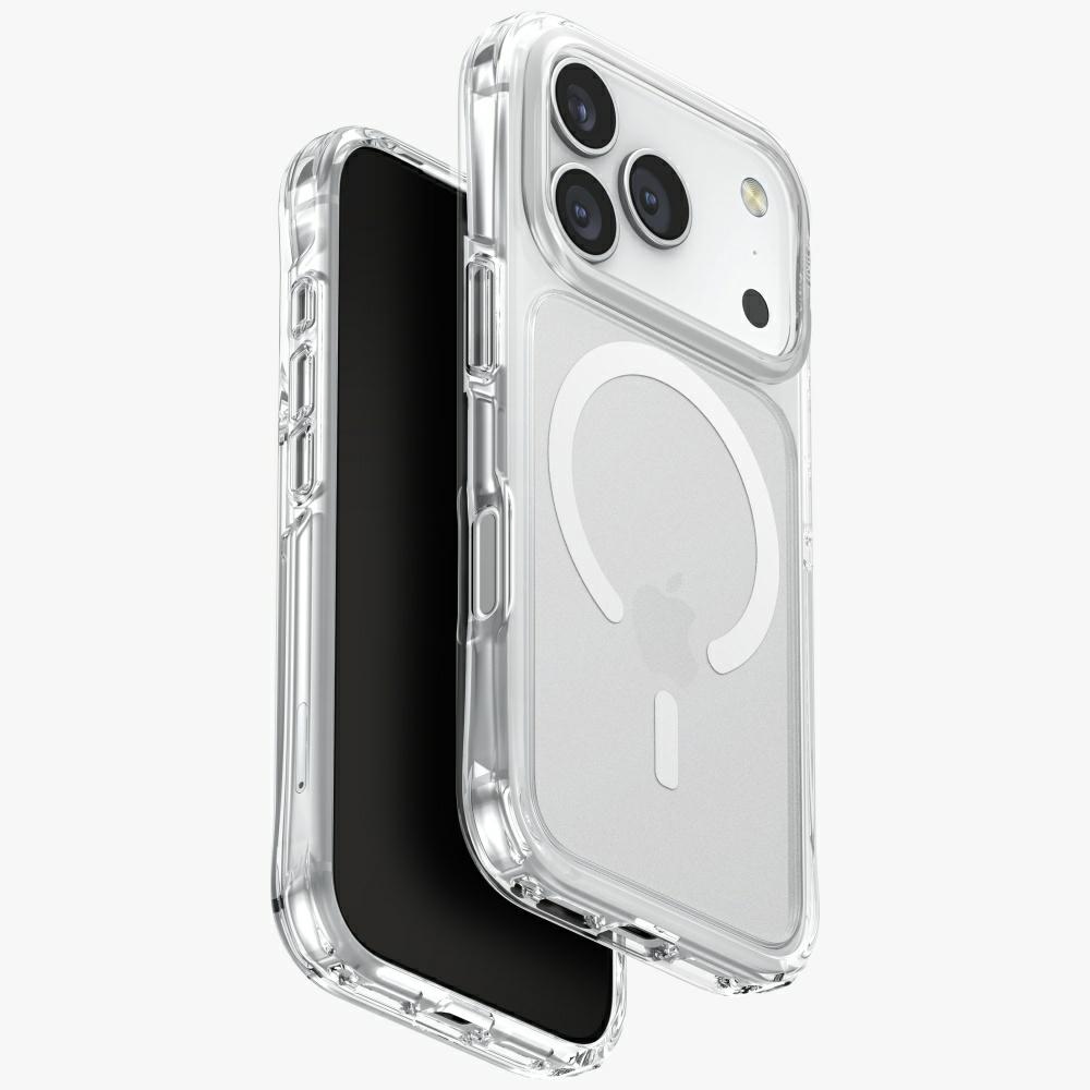 Uniq LifePro Xtreme Magclick uzlādes apvalks viedtālrunim iPhone 17 Pro - caurspīdīgs ar spīdumiem