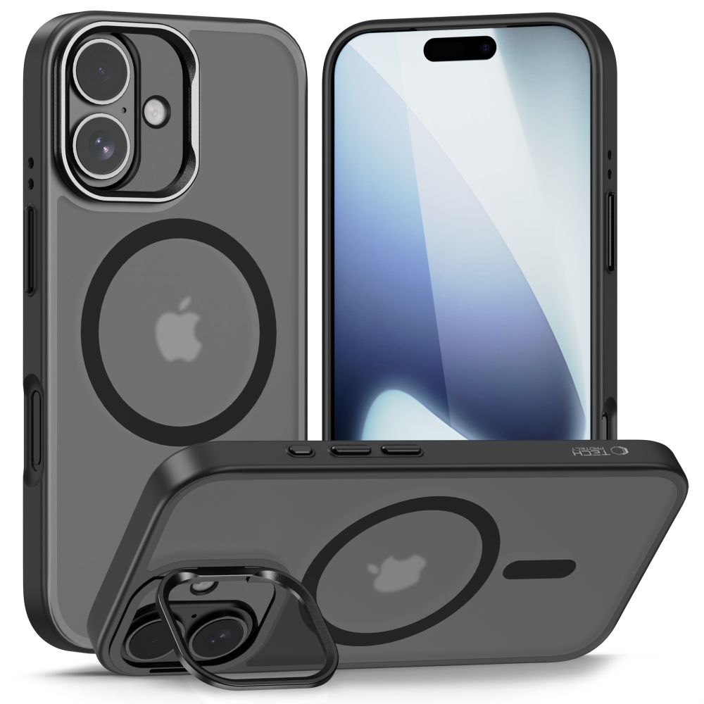 Tech-Protect MagStand MagSafe viedtālruņa apvalks iPhone 17 - matēts melns