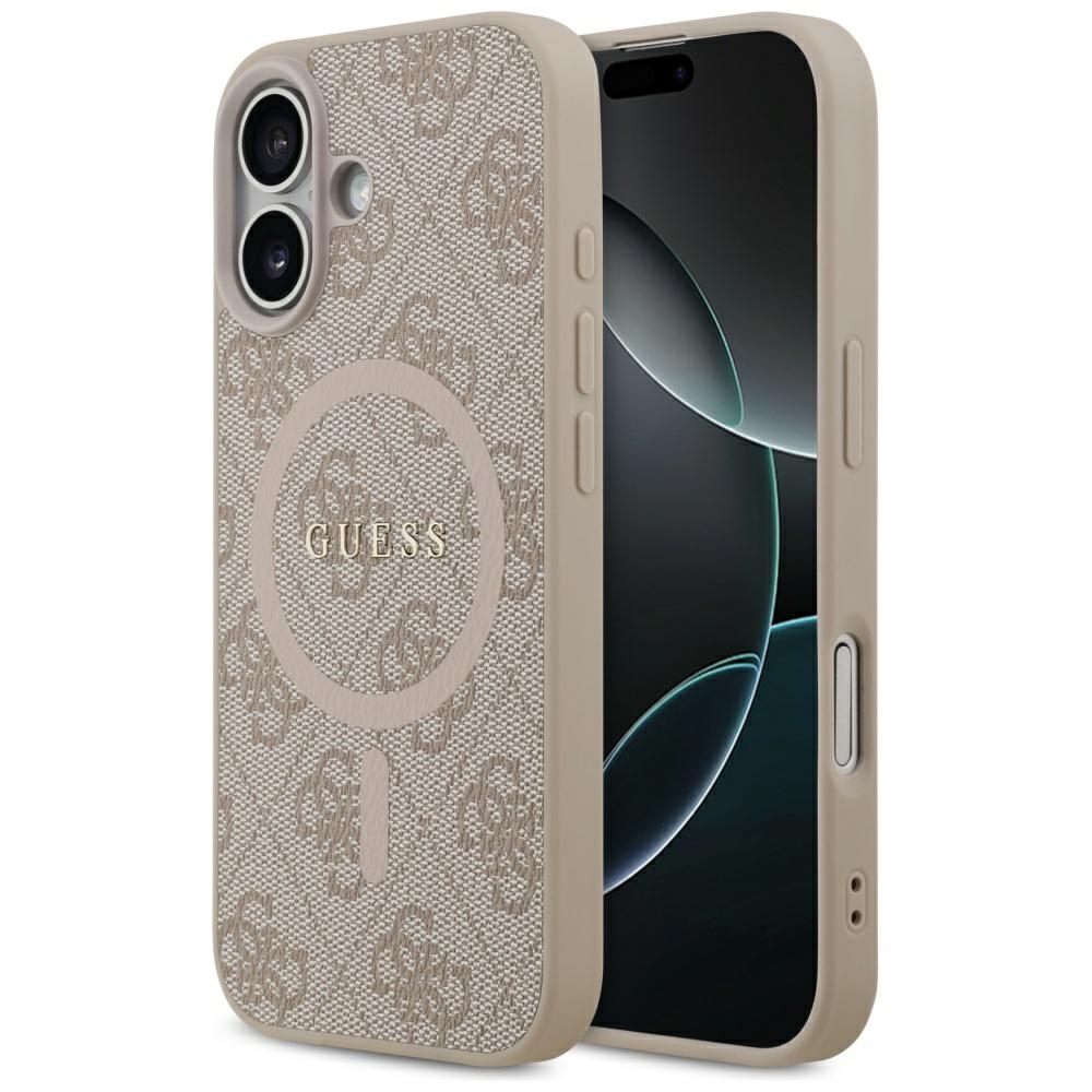 Guess 4G Ring Classic Logo MagSafe futrālis iPhone 17 - Rozā krāsā