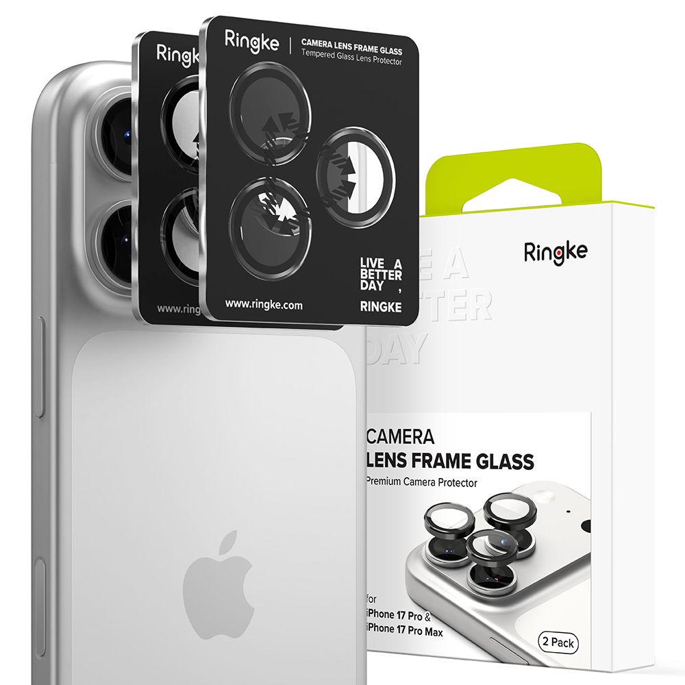 Ringke Kameras Rāmja Aizsargs 2 komplekts iPhone 17 Pro / 17 Pro Max - melns