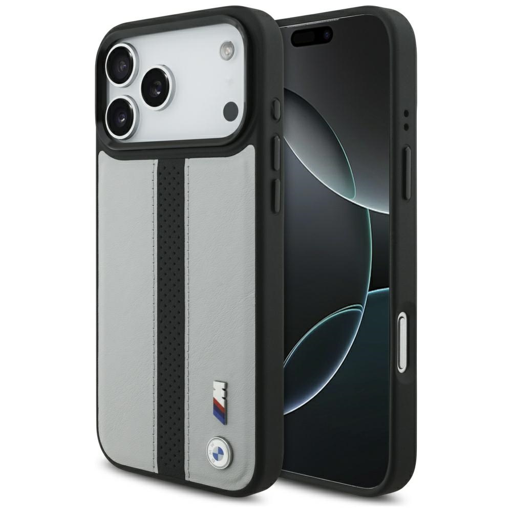 BMW M Perforated Stripe Logo MagSafe Чехол для iPhone 17 Pro Max - серый
