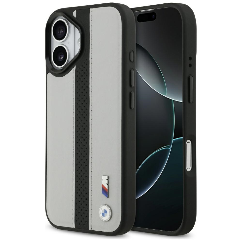 BMW M Perforētā Strīpas Logo Magnētiskais Viedtālruņa apvalks iPhone 17 - pelēks