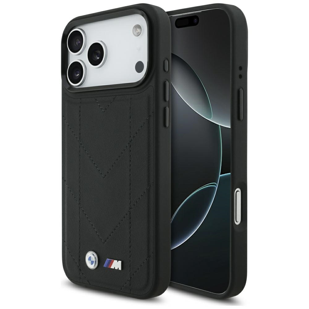 BMW M Quilted Logo MagSafe Чехол для iPhone 17 Pro Max - чёрный