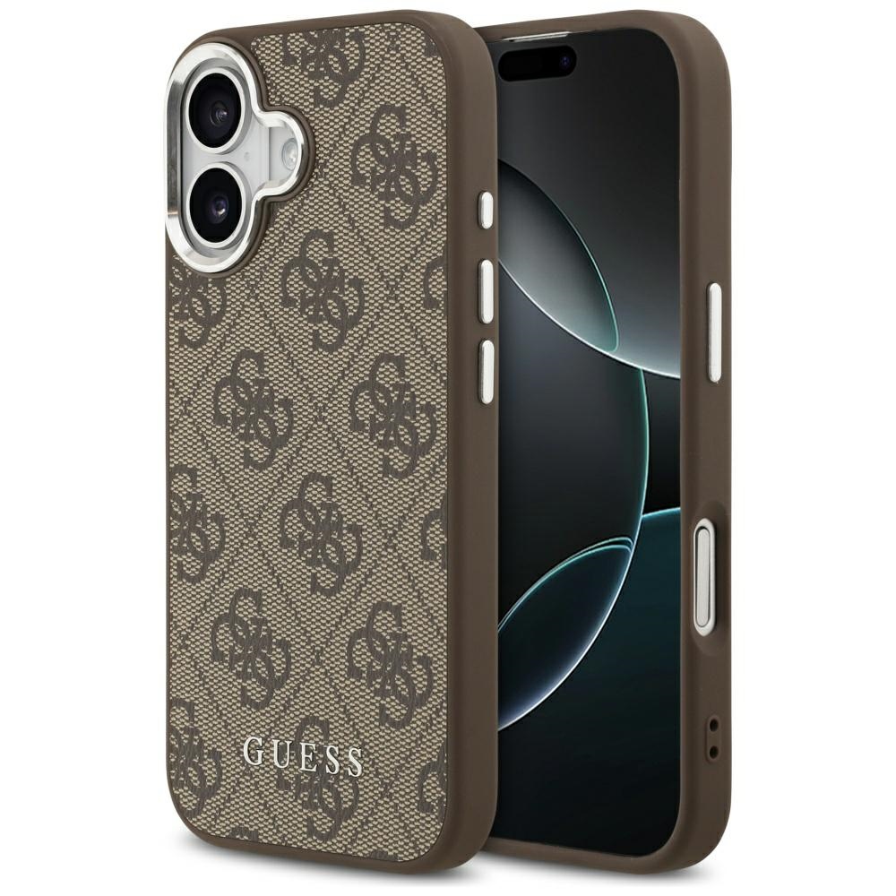 Guess 4G Classic Logo magnētiskais viedtālruņa apvalks iPhone 17 - brūns