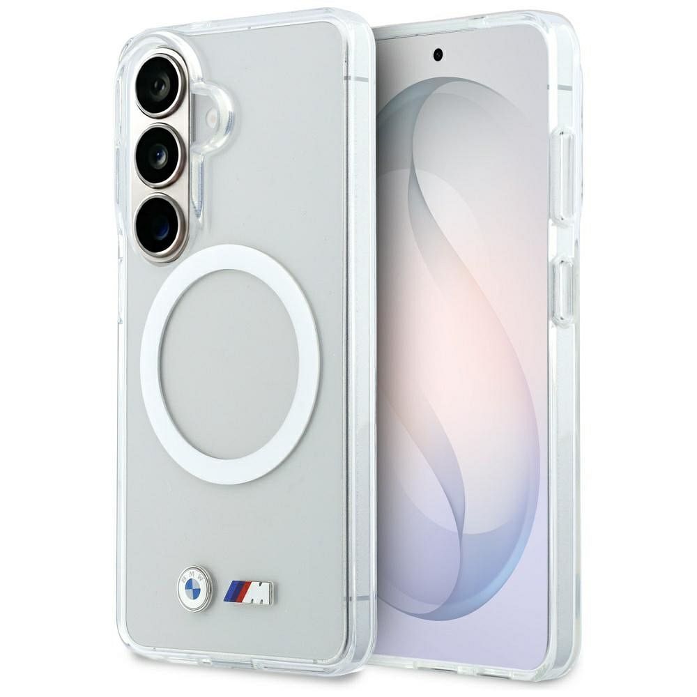 BMW IML Shockproof Metal Logo MagSafe maciņš priekš Samsung Galaxy S26 caurspīdīgs