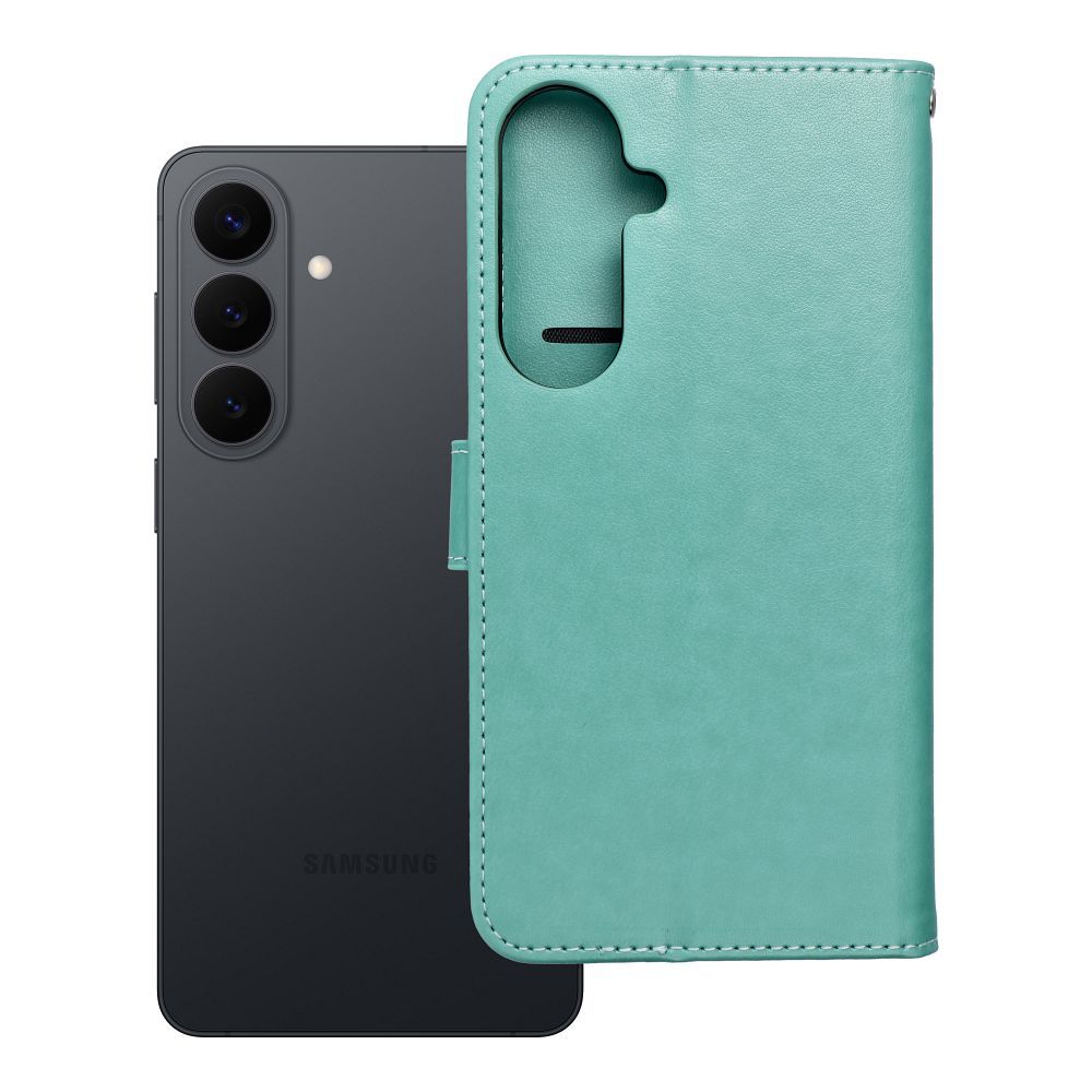 MEZZO grāmatas tipa viedtālruņa apvalks SAMSUNG S26 Edge ar sapņu ķērāju, zaļš