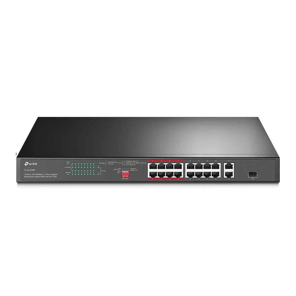 Komutators TP-LINK 16 portu PoE+
