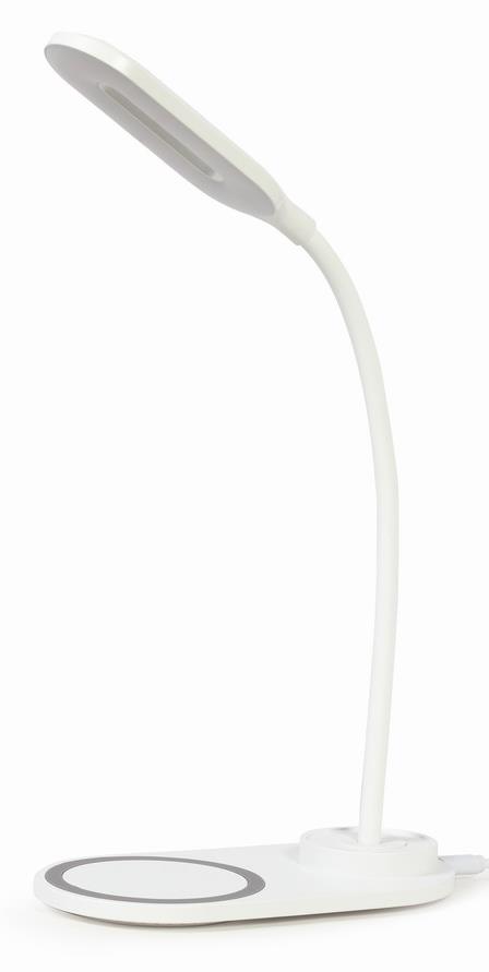 Bezvadu lādētājs ar galda lampu balts TA-WPC10-LED-01-W GEMBIRD