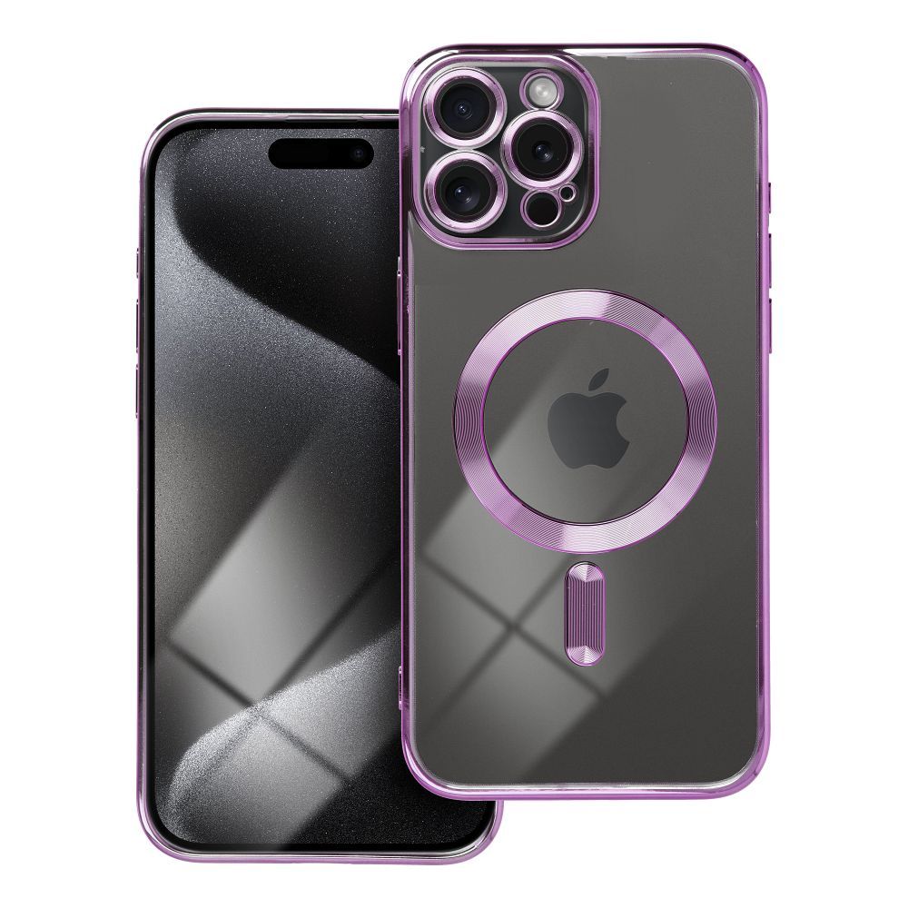 ELECTRO MAG COVER viedtālruņa apvalks saderīgs ar Magnētisko IPHONE 15 Pro Max tumši violets