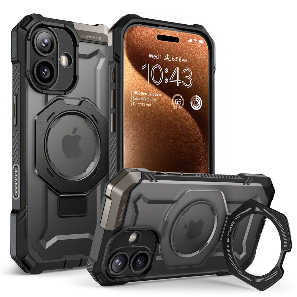 Supcase UB Grip Mag Magnētiskais viedtālruņa apvalks iPhone 17 - melns
