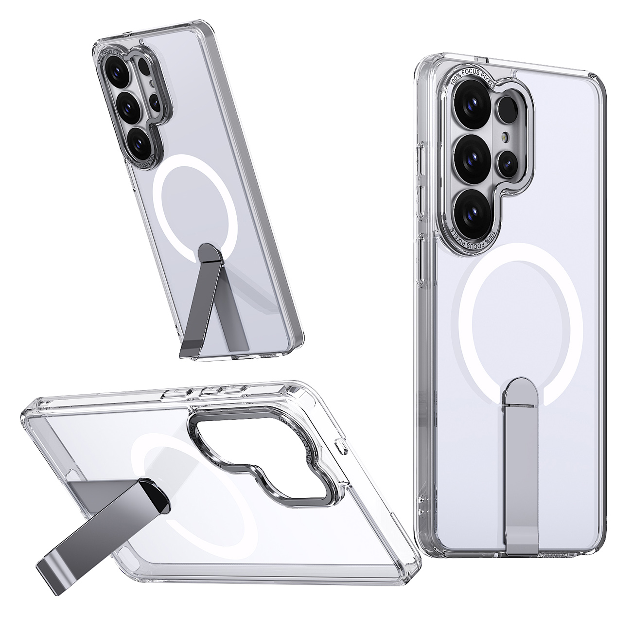 Hybrid Armor X macins Samsung Galaxy S26 Ultra ar stativu, saderigs ar MagSafe - caurspidigs