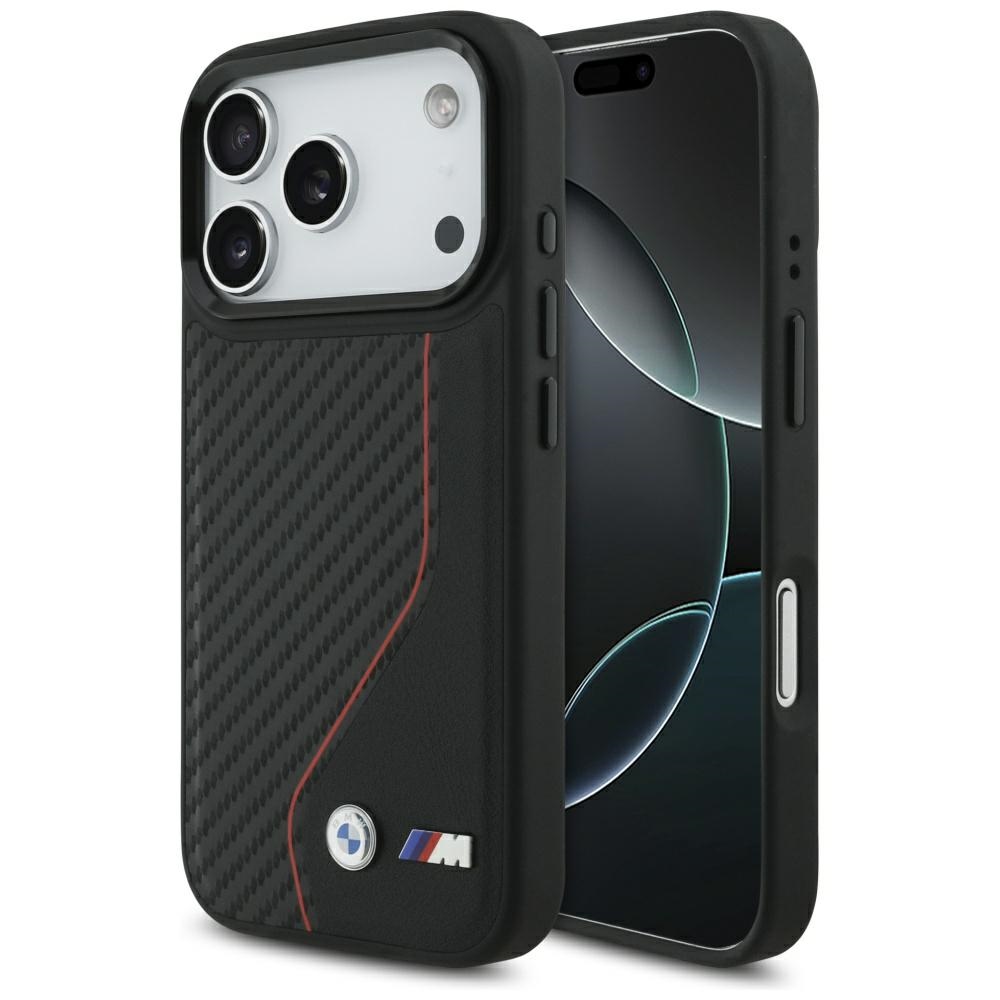BMW M Carbon Line & Logo MagSafe Чехол для iPhone 17 Pro - красный