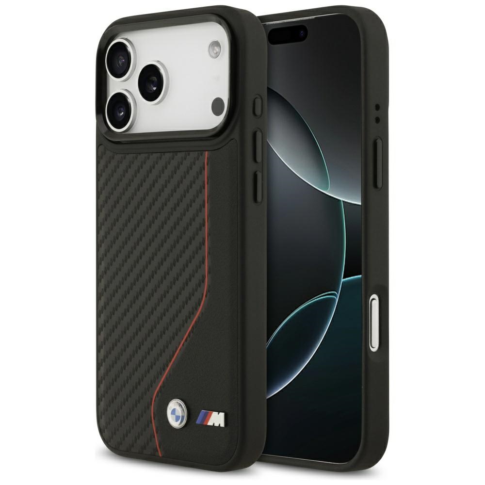 BMW M Carbon Line & Logo MagSafe Чехол для iPhone 17 Pro Max - красный
