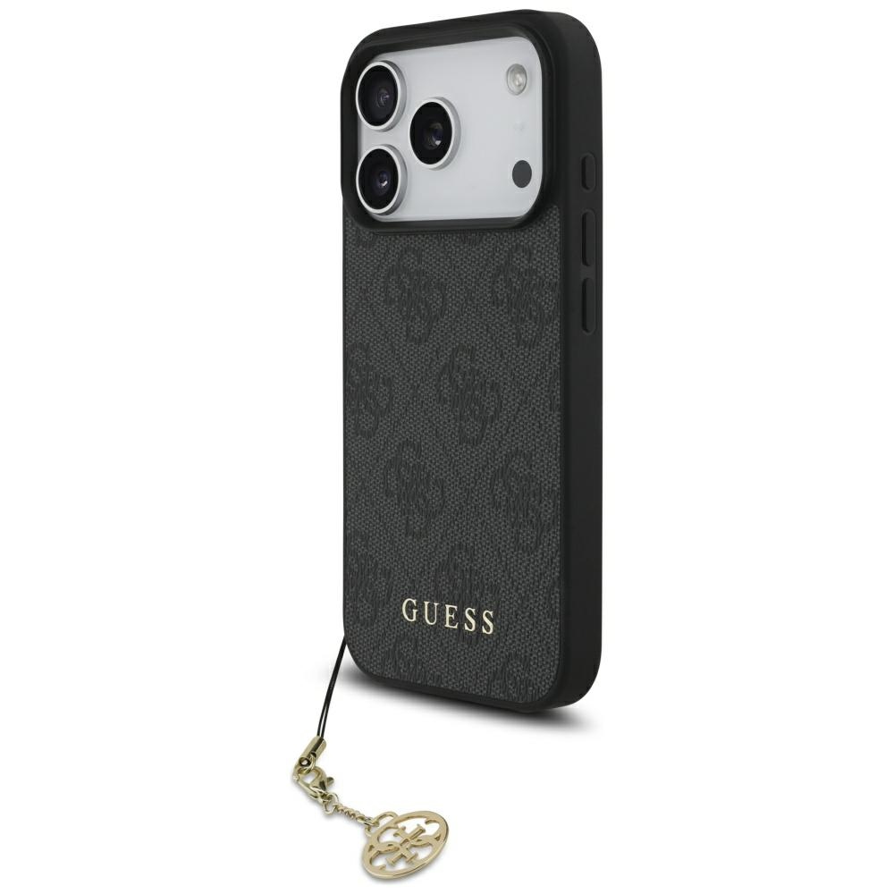 Guess 4G Charms Collection MagSafe viedtālruņa apvalks iPhone 17 Pro - melns