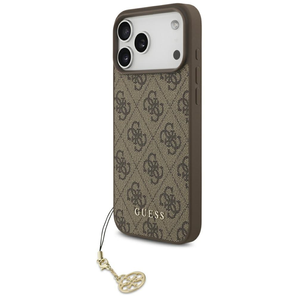 Guess 4G Charms Collection MagSafe чехол для iPhone 17 Pro Max - коричневый