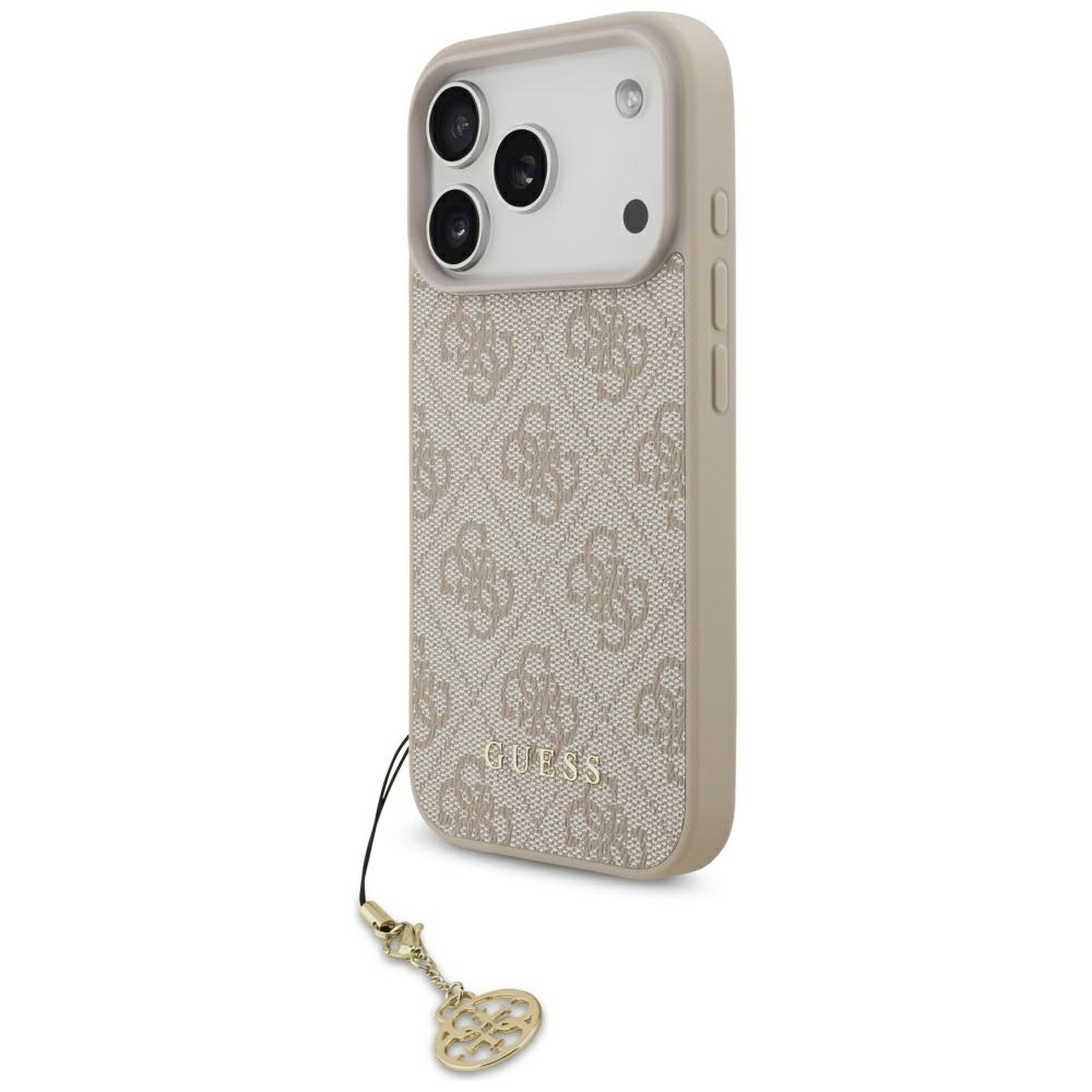 Guess 4G Charms Collection MagSafe Чехол для iPhone 17 Pro - розовый